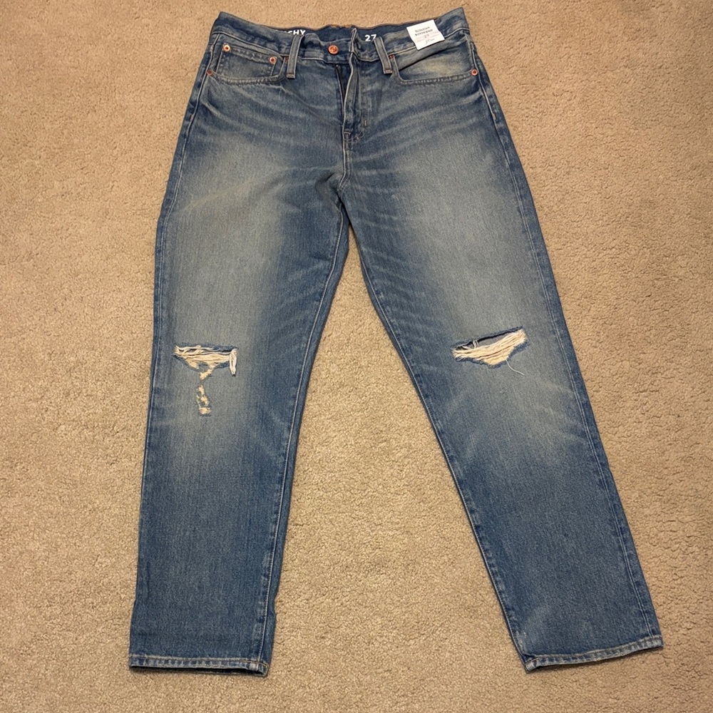 J. Crew Distressed Slouchy Boyfriend Jeans Size 27 - Picture 5 of 6